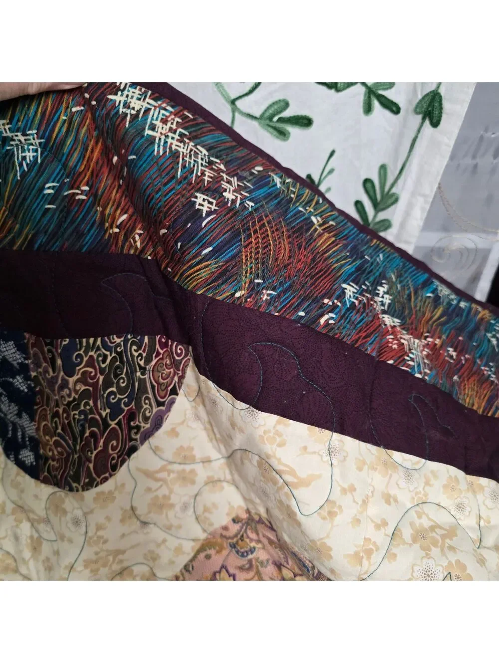 Alexander Henry Asian Ukiyo-e Medallion quilt 70 x88